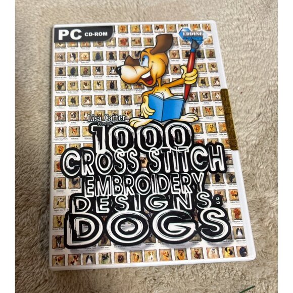 Lisa Carter PC CD-ROM Cross Stitch Embroidery Designs: Cartoons & Dogs - Picture 4 of 8